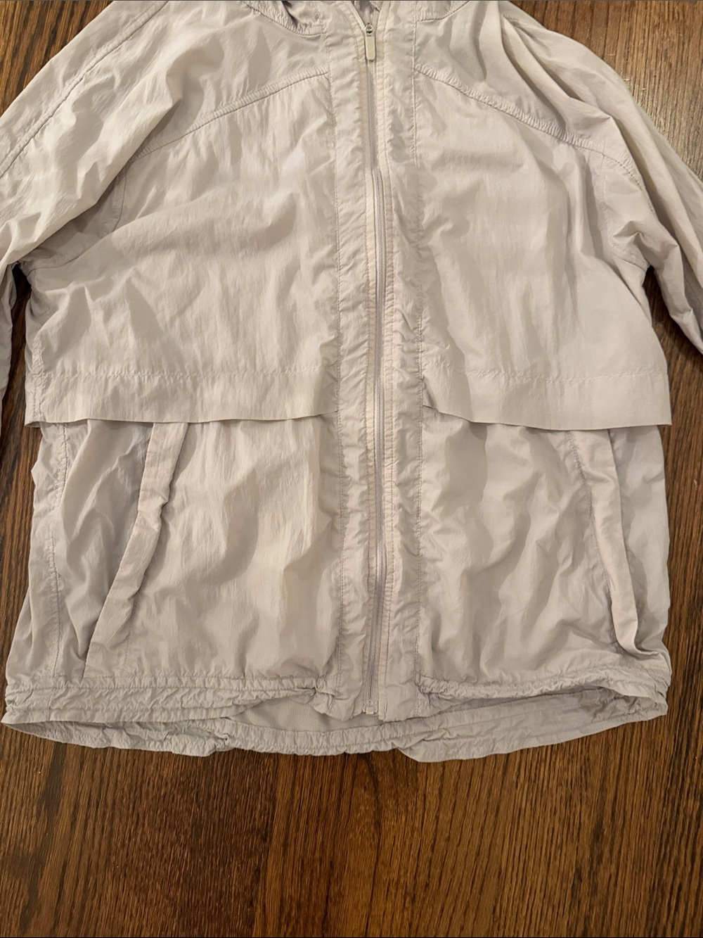 lululemon Light Gray Hooded  light weight Windbreaker Jacket - Picture 3 of 8